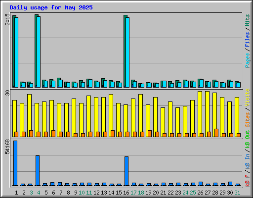 Daily usage for May 2025