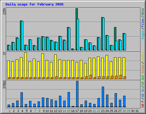 Daily usage for February 2026