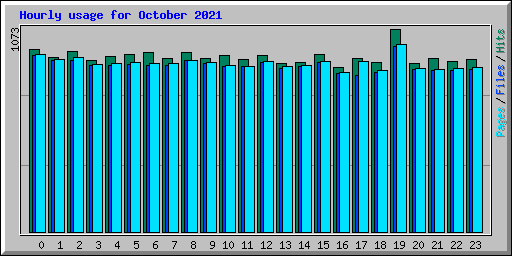 Hourly usage for October 2021
