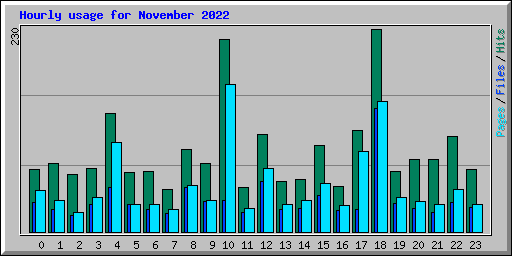 Hourly usage for November 2022
