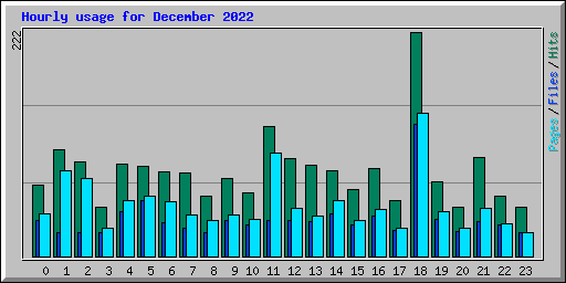 Hourly usage for December 2022