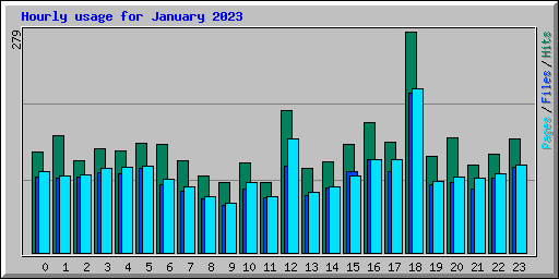 Hourly usage for January 2023