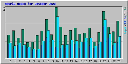 Hourly usage for October 2023