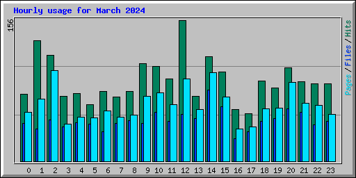 Hourly usage for March 2024