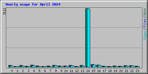 Hourly usage for April 2024