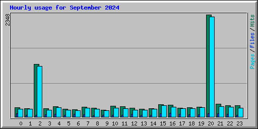 Hourly usage for September 2024