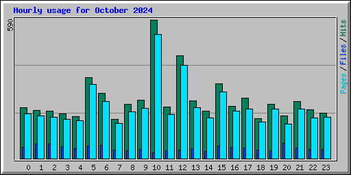 Hourly usage for October 2024