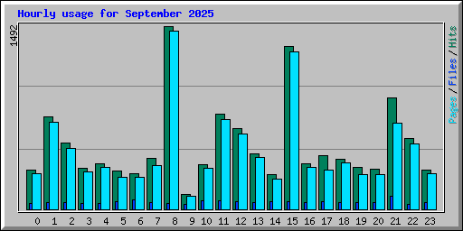 Hourly usage for September 2025
