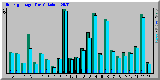 Hourly usage for October 2025