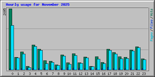 Hourly usage for November 2025