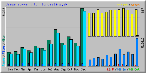 Usage summary for topcasting.sk